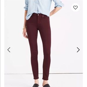 MADEWELL- Taller 9" High-Rise Skinny Sateen Jeans